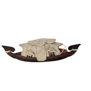 21 inch Wooden hand crafted Boat Kettuvallam , Kerala House Boat for Decoration